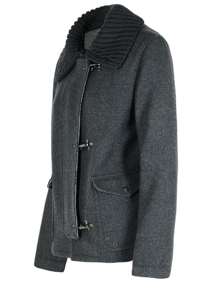 Fay Graphite Wool Jacket