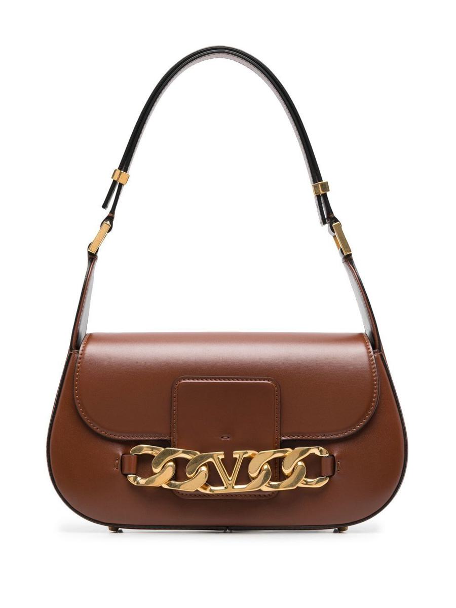 Valentino Garavani Vlogo Chain Leather Shoulder Bag