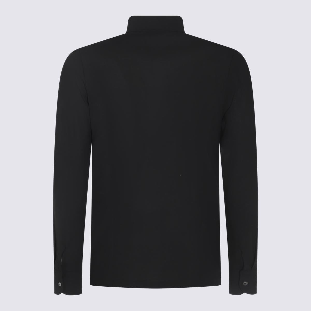Zanone Black Cotton Top