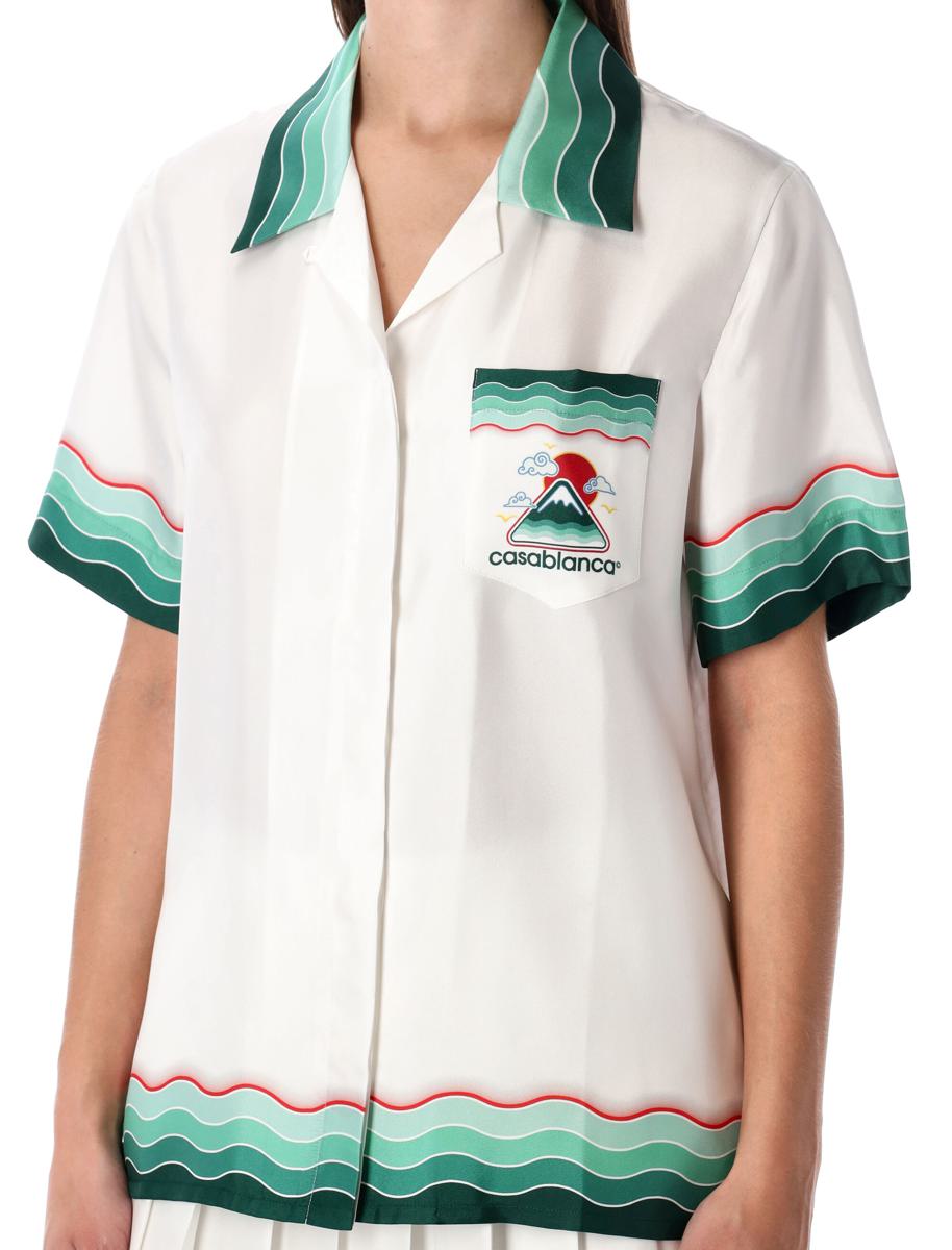 Casablanca Multicolour Montagne Ondulée Silk Short-Sleeve Shirt