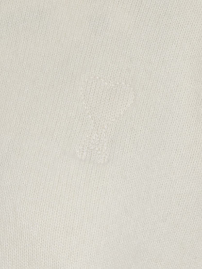 AMI Paris Ami Paris White High Neck Sweater