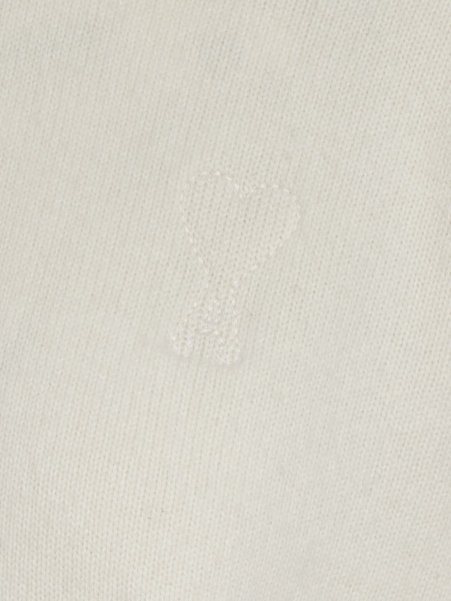 AMI Paris Ami Paris White High Neck Sweater