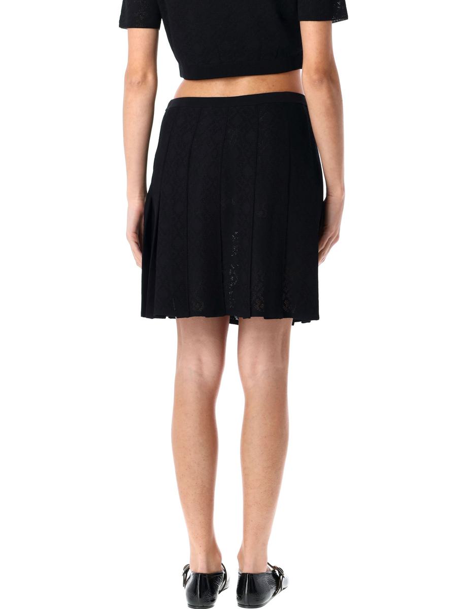 Givenchy Pleated Skirt In Monogram 72 Jacquard