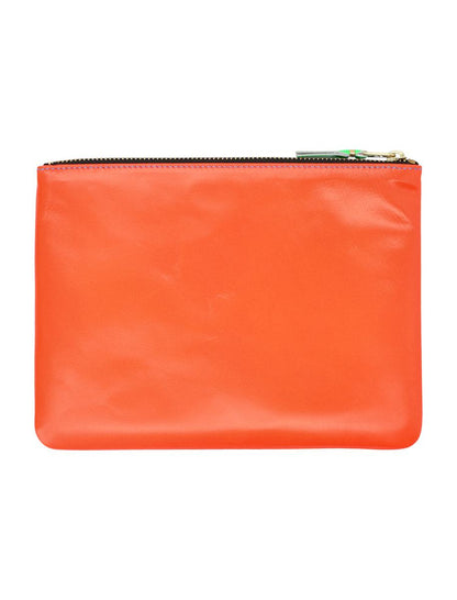 Comme Des Garçons Leather Super Fluo Pouch