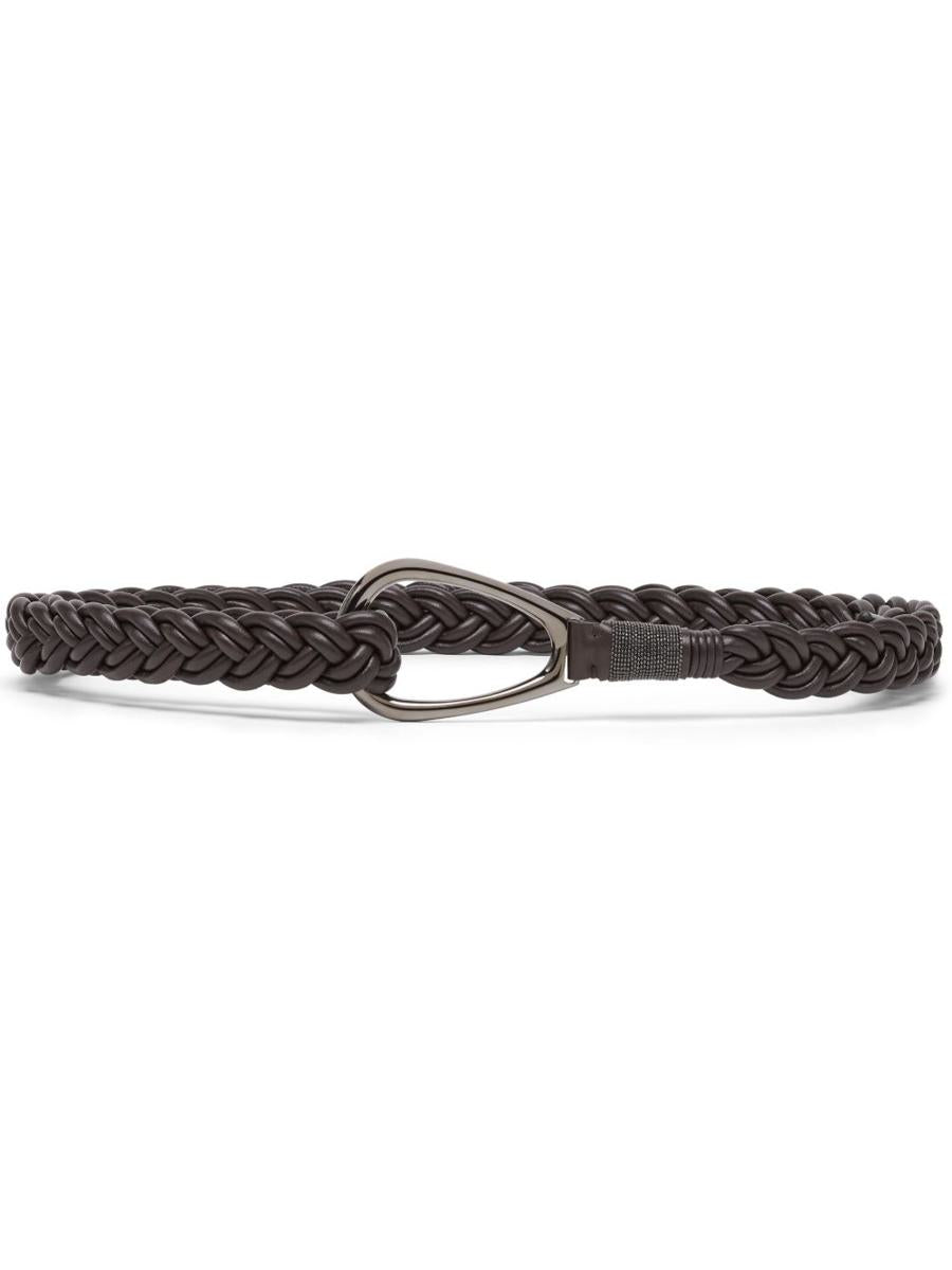 Brunello Cucinelli Leather Weaved Belt