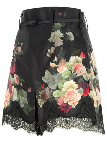 Zimmermann Black Silk Blend Shorts