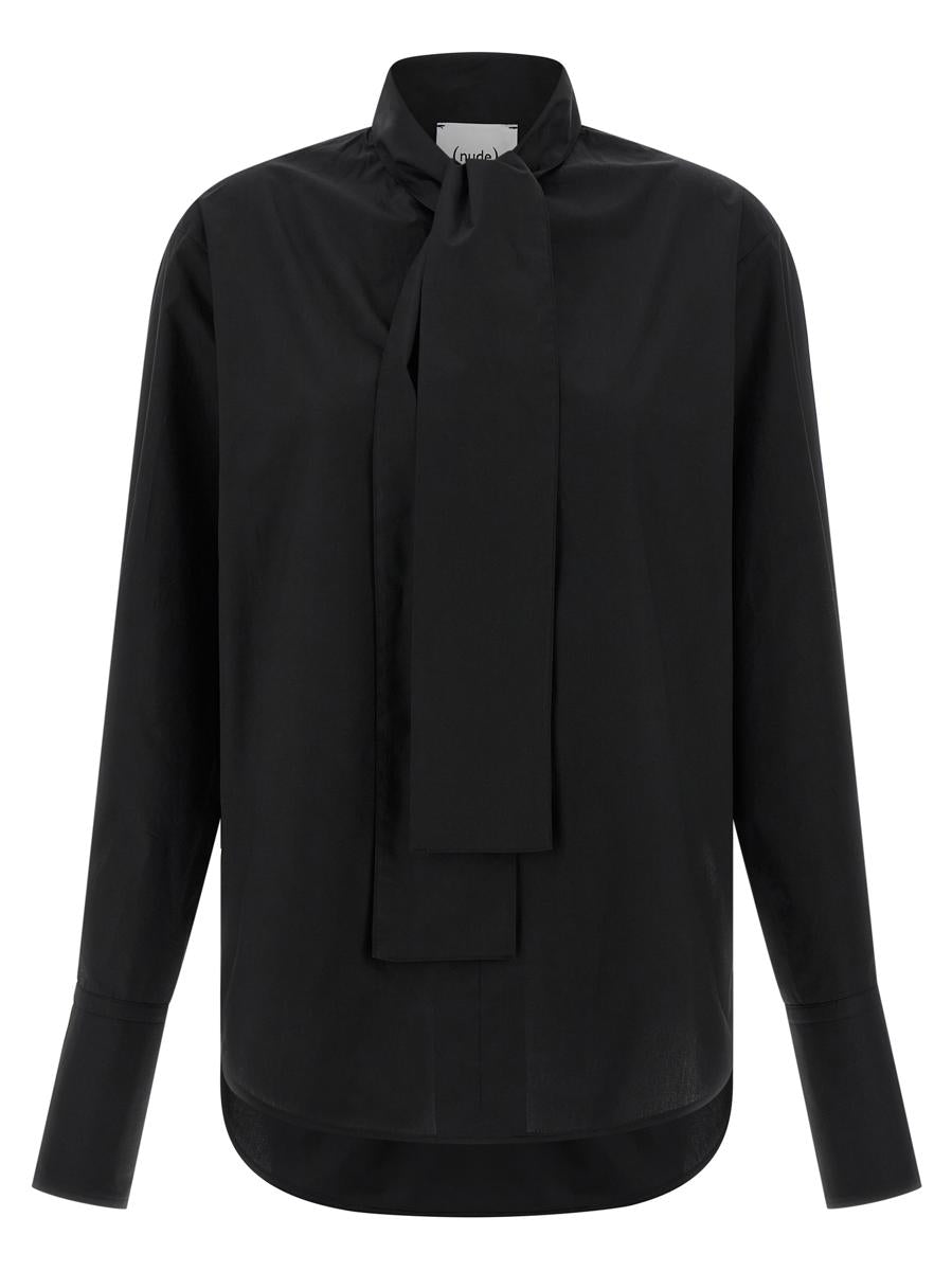Nude Lavallière Collar Shirt