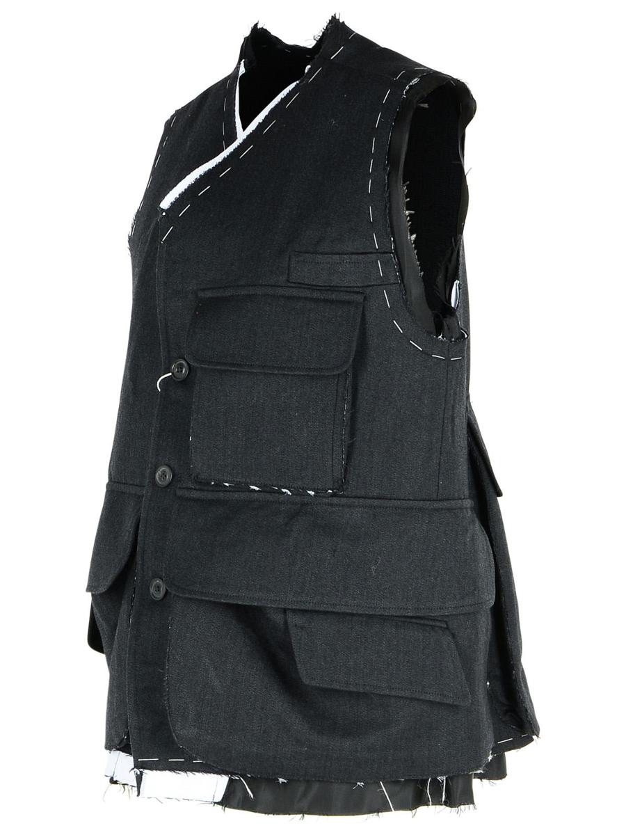 Maison Margiela Dark Grey Wool Vest