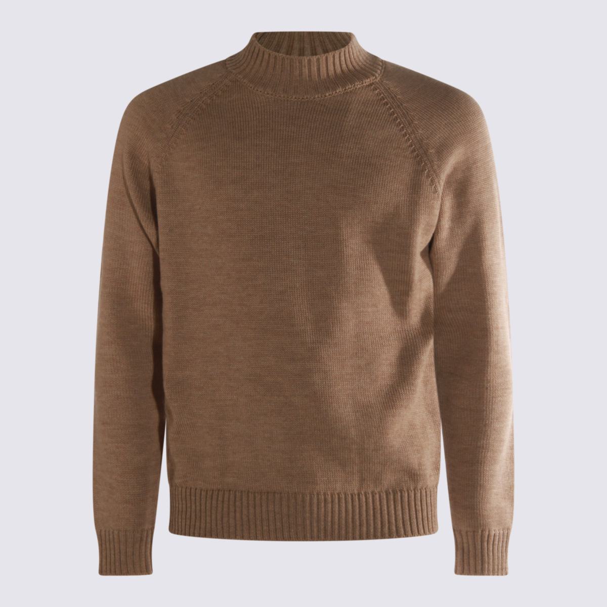 Zanone Brown Wool Knitwear