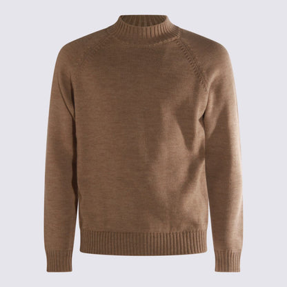 Zanone Brown Wool Knitwear