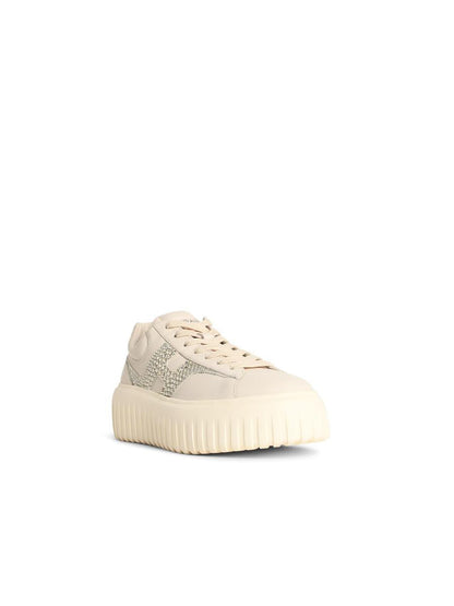 Hogan 'H-Stripes' Grey Leather Sneakers