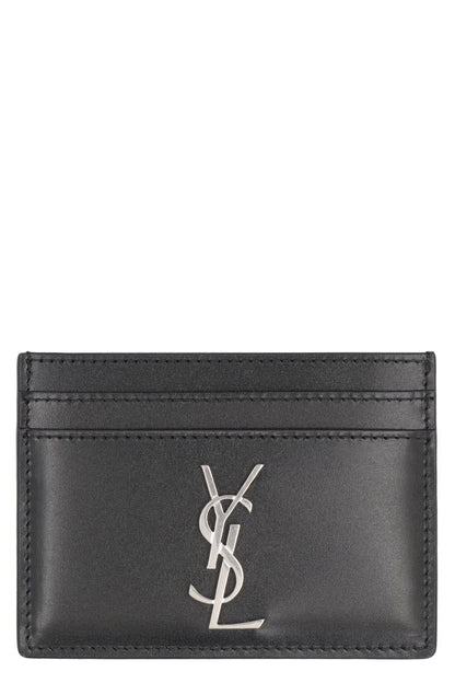 Saint Laurent Cassandre Leather Card Holder