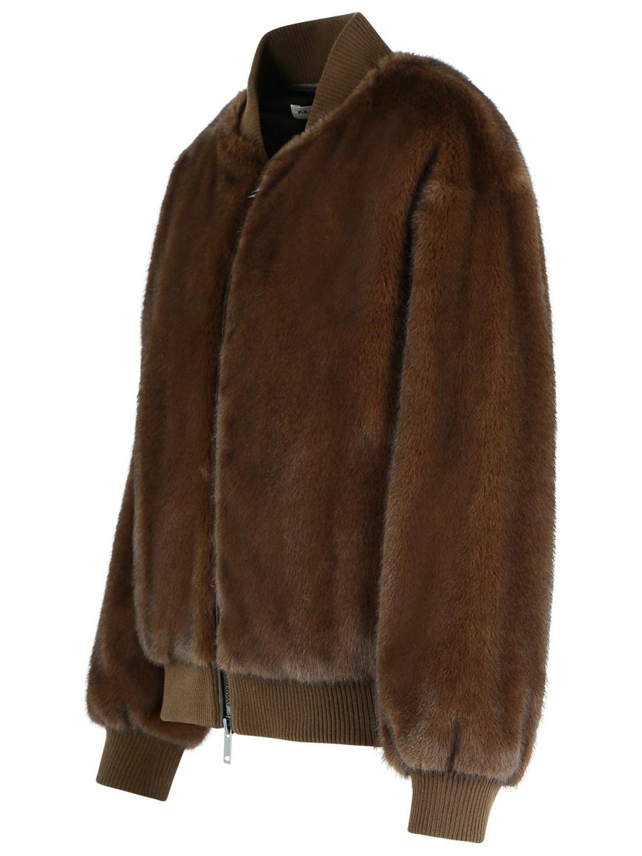 P.A.R.O.S.H. Brown Faux Fur Coat