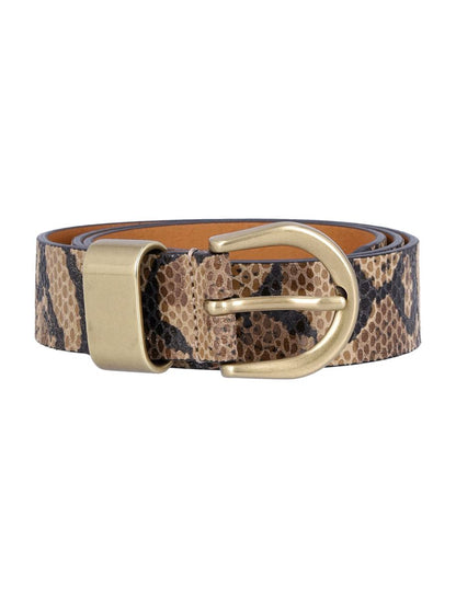 Sessun Sessùn Miloa E Python-Print Suede Belt