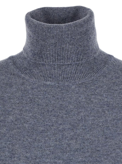 Grey Turtleneck In Cashmere Woman