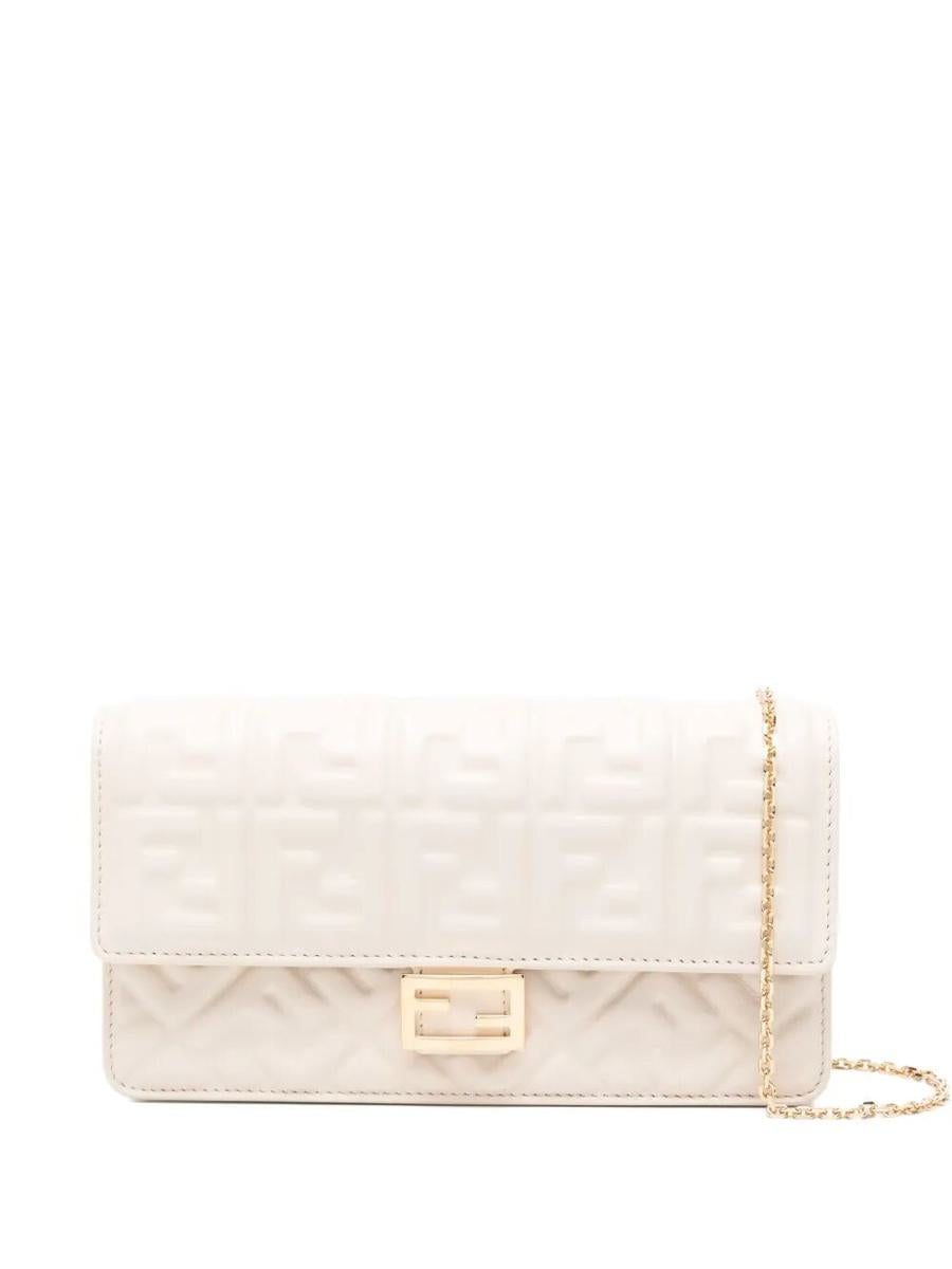 Fendi Wallet On Chain Uette In Nappa Leather With Ff Motif Accessories