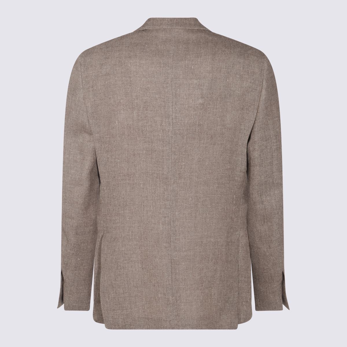 Lardini Beige Linen Blazer