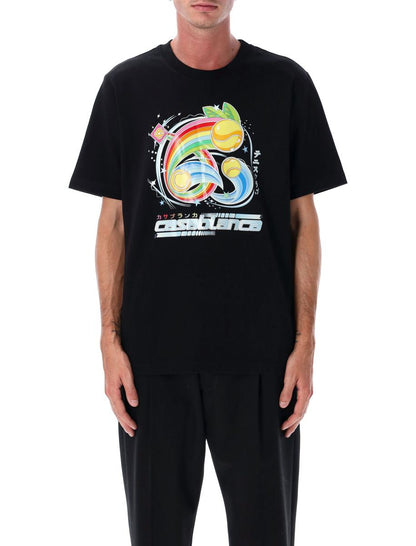 Casablanca Black Manga Tennis Ball T-Shirt
