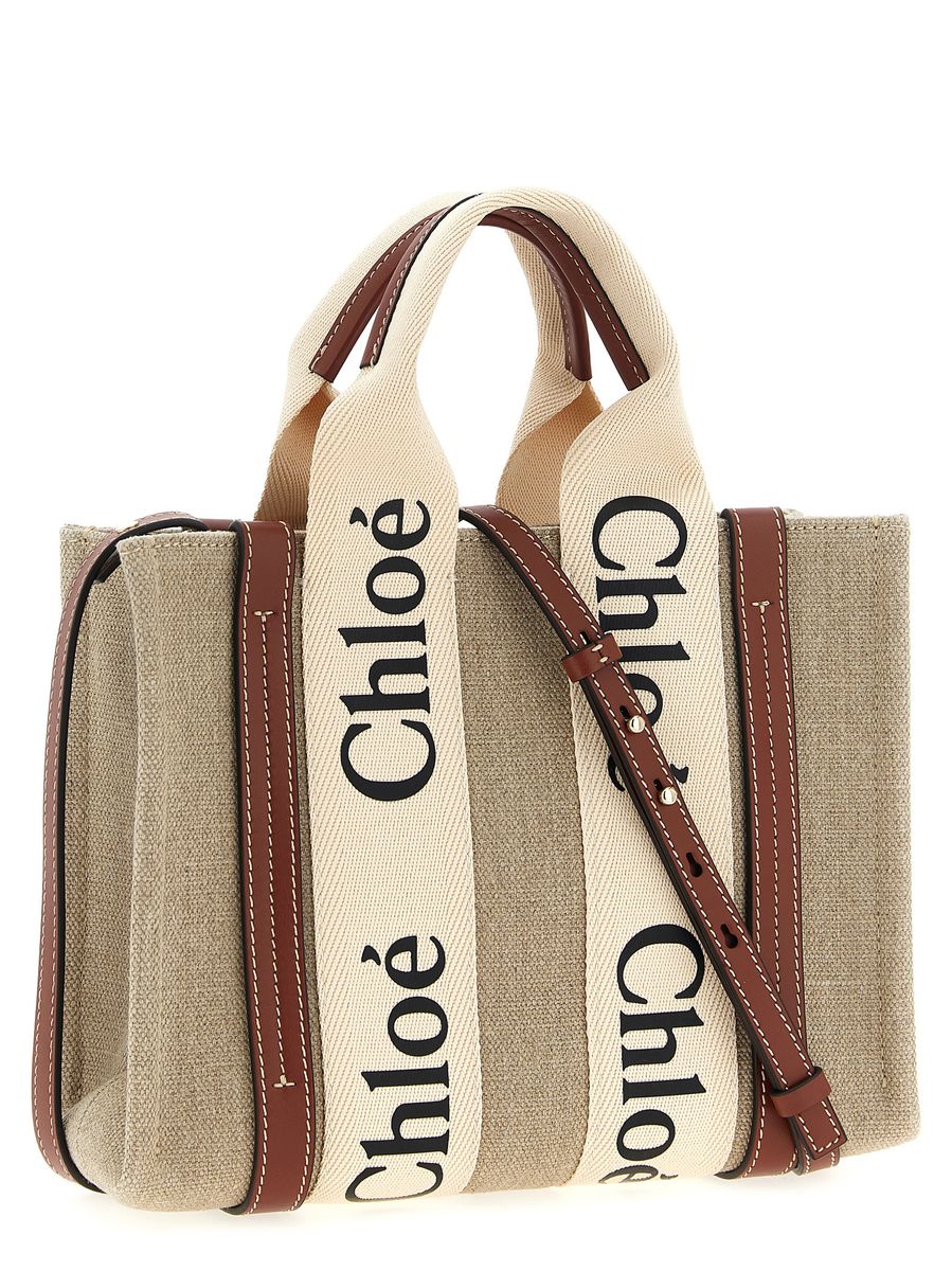 Chloé Woody Small Canvas Tote