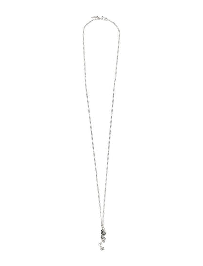 Emanuele Bicocchi Rose And Skull Pendant Necklace