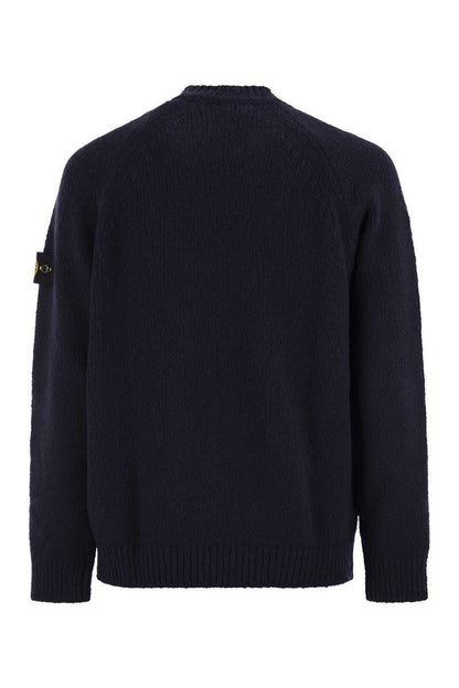 Stone Island Round Neck Jumper With Raglan Sleeves