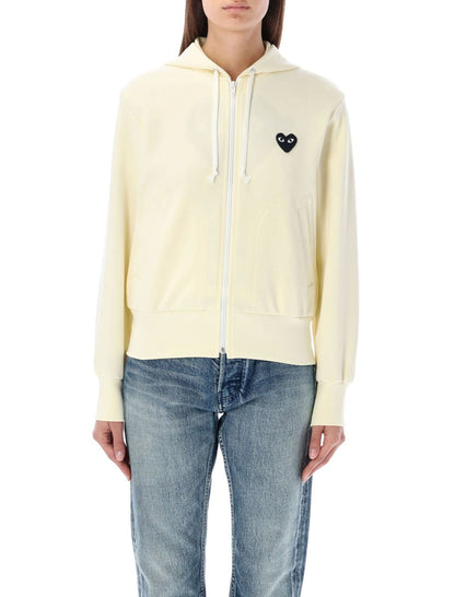 Comme Des Garçons Play Black Heart Zipped Hoodie