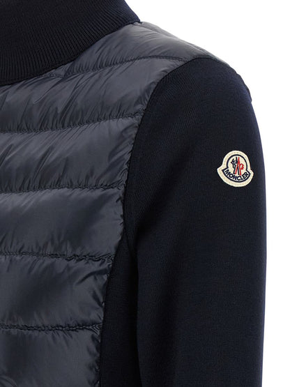 Moncler Two-Material Cardigan