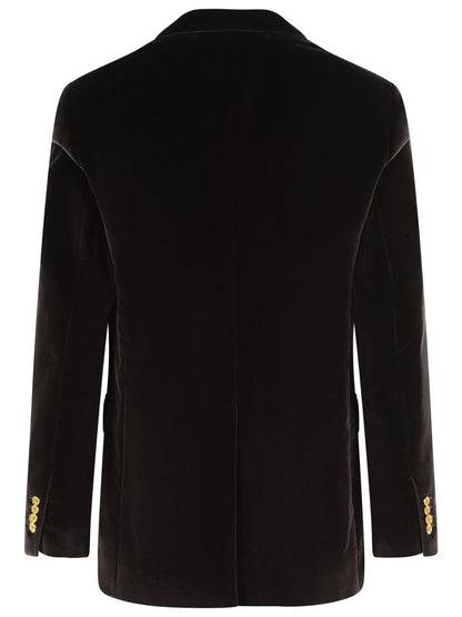 Dolce & Gabbana Brown Polyester Blazer