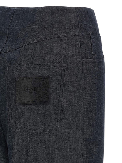 Fendi 'Fendi Roma' Patch Jeans