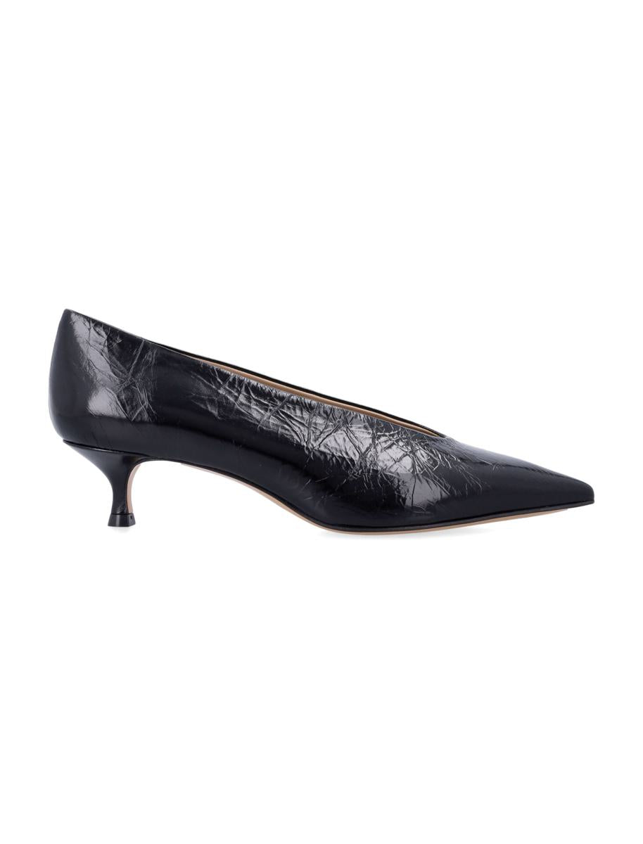 Le Monde Beryl Babouche Kitten Heels Black Naplack