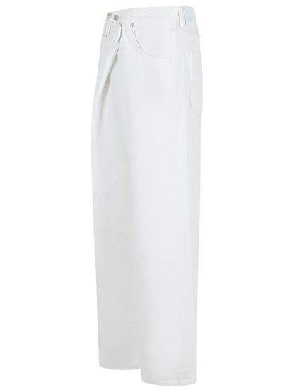 Agolde 'Vana' White Cotton Jeans