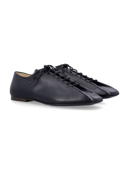Lemaire Souris Flat Nappa Derbies Black