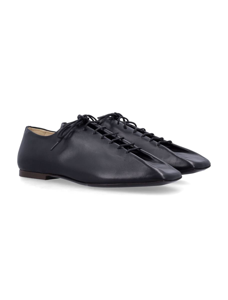 Lemaire Souris Flat Nappa Derbies Black