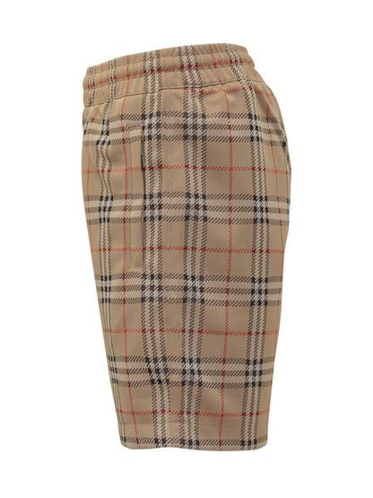 Burberry Burberry Men'S Beige Checkered Shorts