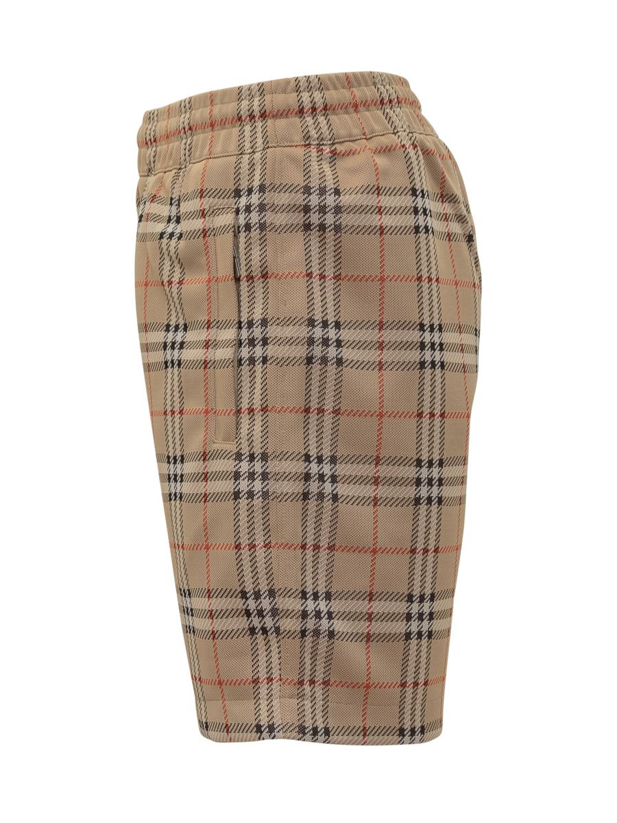 Burberry Burberry Men'S Beige Checkered Shorts