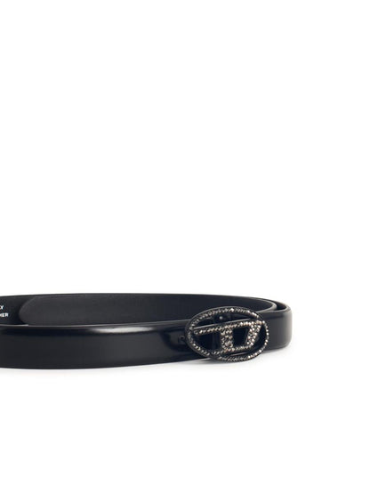 Diesel Low Black Leather Belt