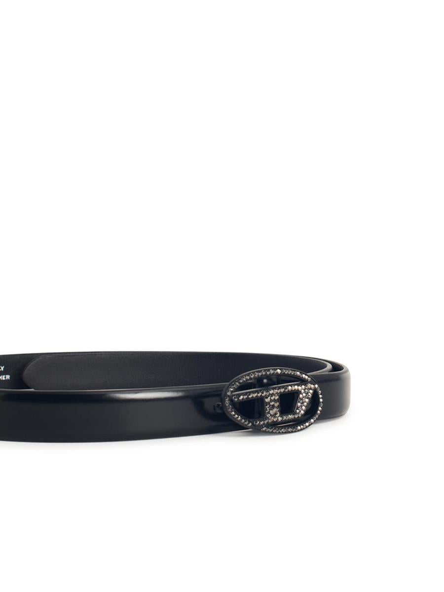 Diesel Low Black Leather Belt