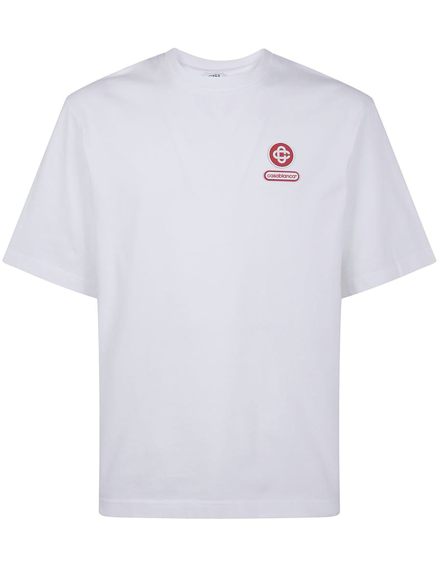Casablanca " Logo" Patch Overseized T-Shirt Clothing