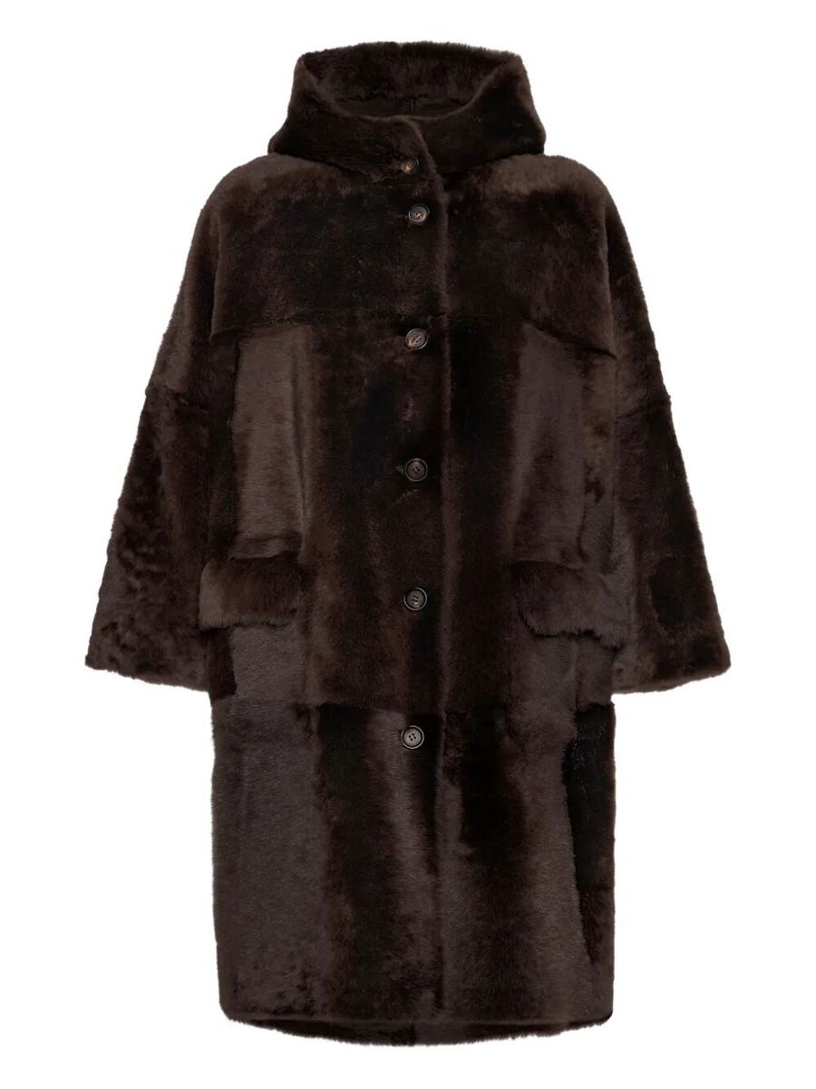 Brunello Cucinelli Fur Overcoat Clothing