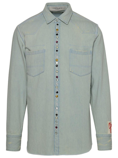 Golden Goose Light Blue Denim Shirt