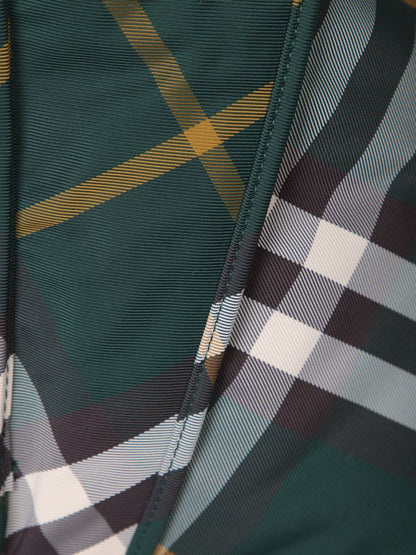 Burberry Check Motif Nylon Backpack
