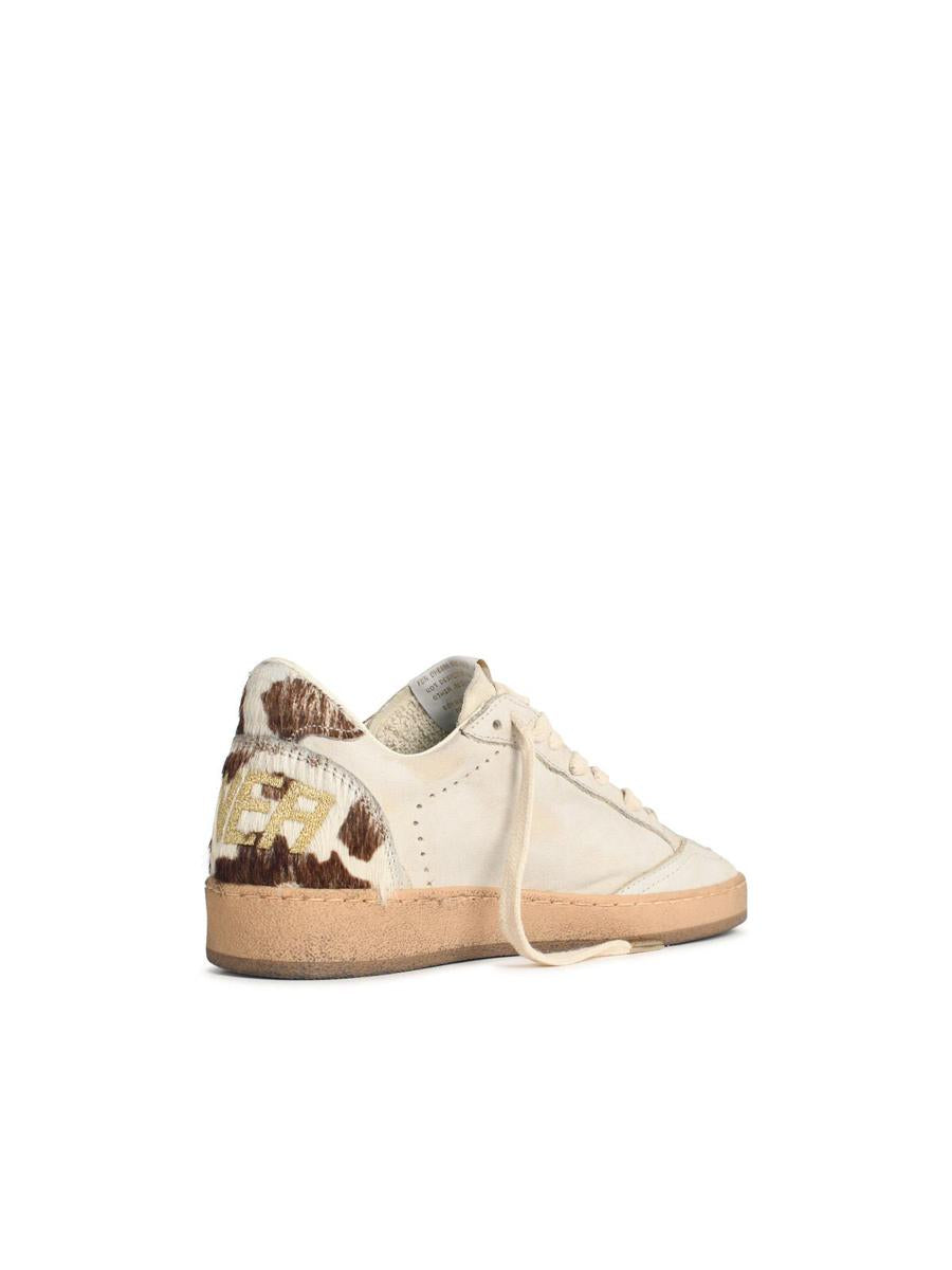 Golden Goose 'Ball Star' White Suede And Pony Leather Sneakers