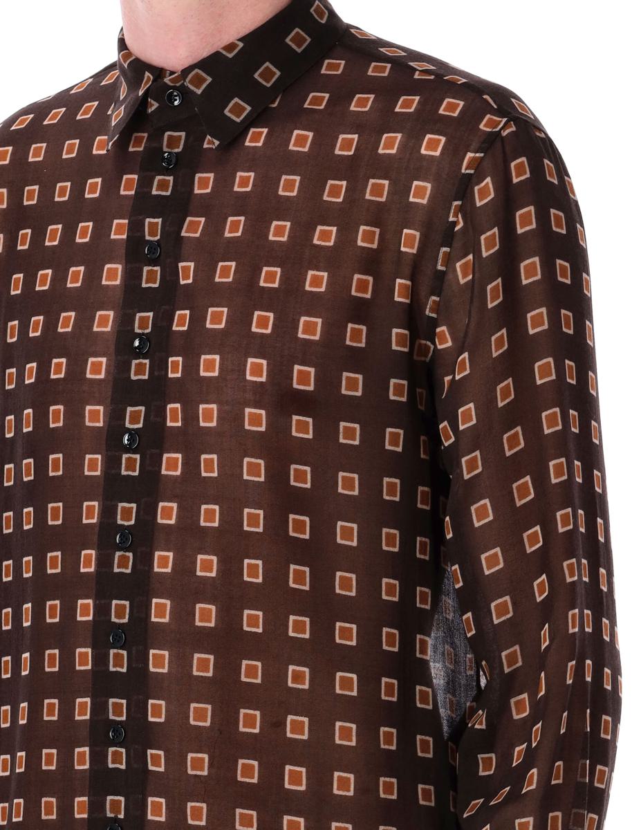 Saint Laurent Squared Wool Etamine Shirt