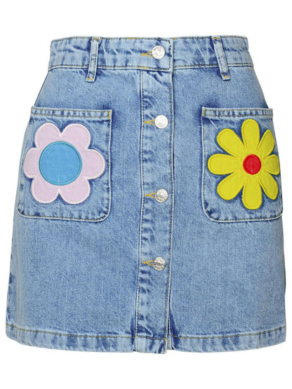Moschino Jeans Blue Denim Skirt