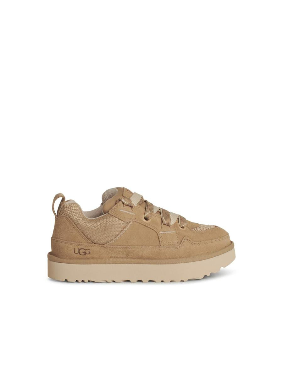 UGG 'Lowmel' Beige Suede Sneakers