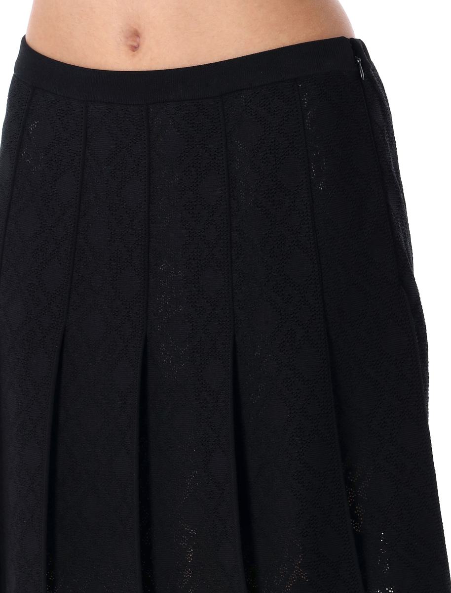 Givenchy Pleated Skirt In Monogram 72 Jacquard