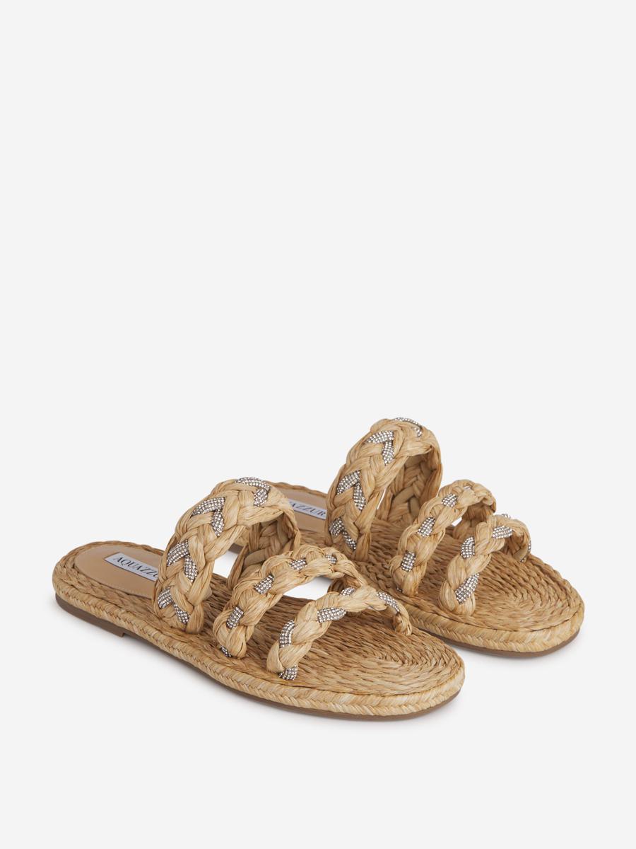 Aquazzura Raffia Coastal Sandal