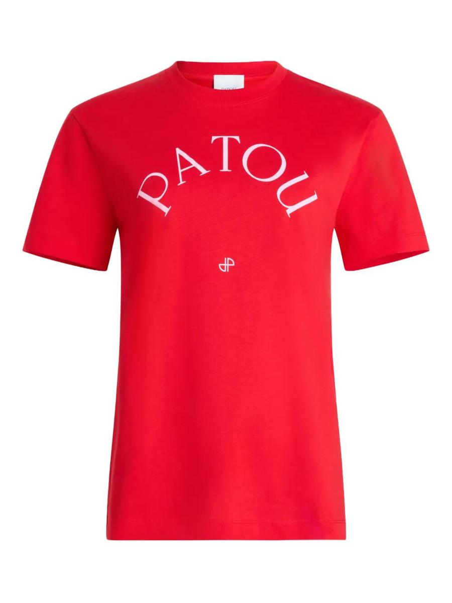 Patou Logo And Jp Print Organic Cotton T-Shirt Clothing
