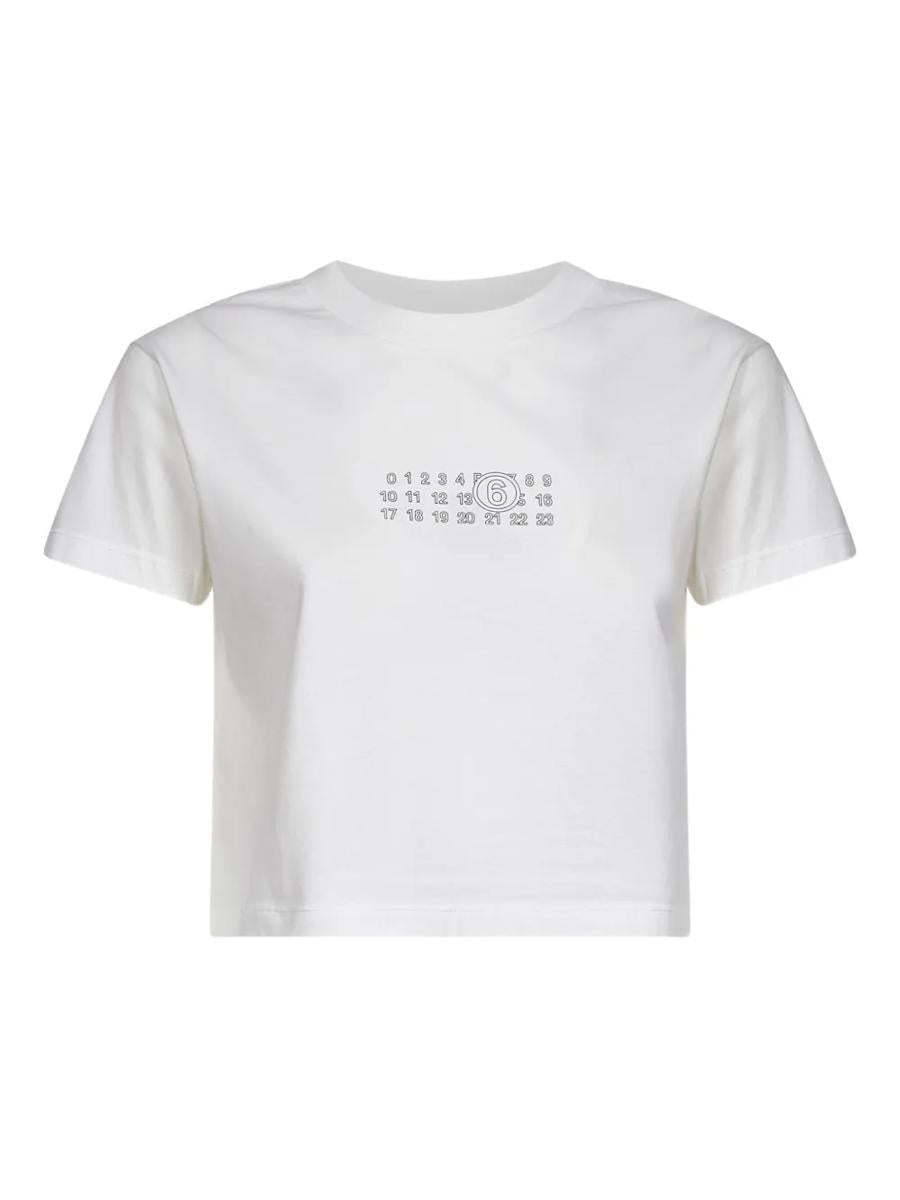MM6 Maison Margiela Crop T-Shirt With Number Graphics