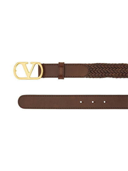 Valentino Garavani "Vlogo Signature" Weave Belt
